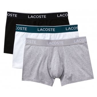 Lacoste Men's 3 Pack Boxers With Branded Waistband