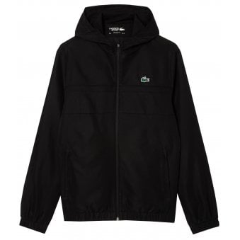 Lacoste Men's Black Lacoste Zipped Hooded Tracksuit Jacket