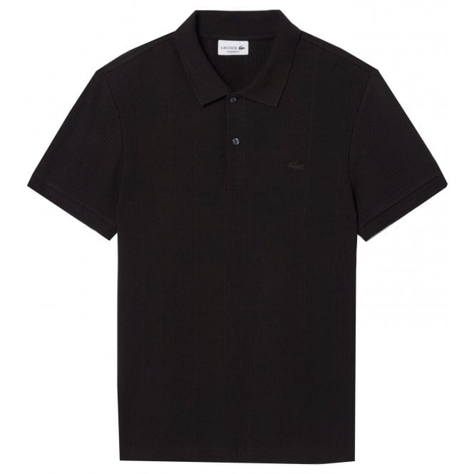 Lacoste Menswear Lacoste Men's Dark Brown Ribbed Knit Polo Shirt