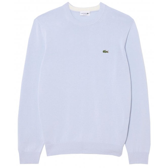 Lacoste Menswear Lacoste Men's Light Blue Cotton Crew Neck Knit