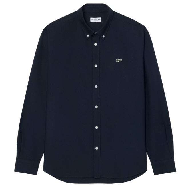Lacoste Menswear Lacoste Men's Navy Blue Regular Fit Oxford Shirt