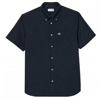 Lacoste Men's Navy Blue Short Sleeved Shirt