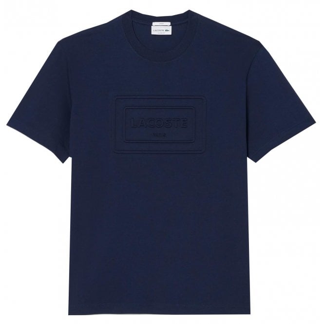 Lacoste Menswear Lacoste Men's Navy Embossed T-shirt