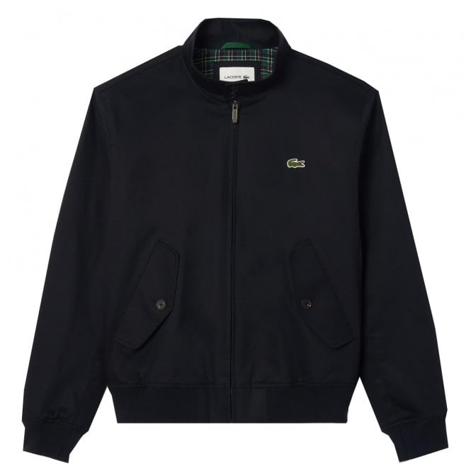 Lacoste Menswear Lacoste Men's Navy Water Repellent Twill Harrington Jacket