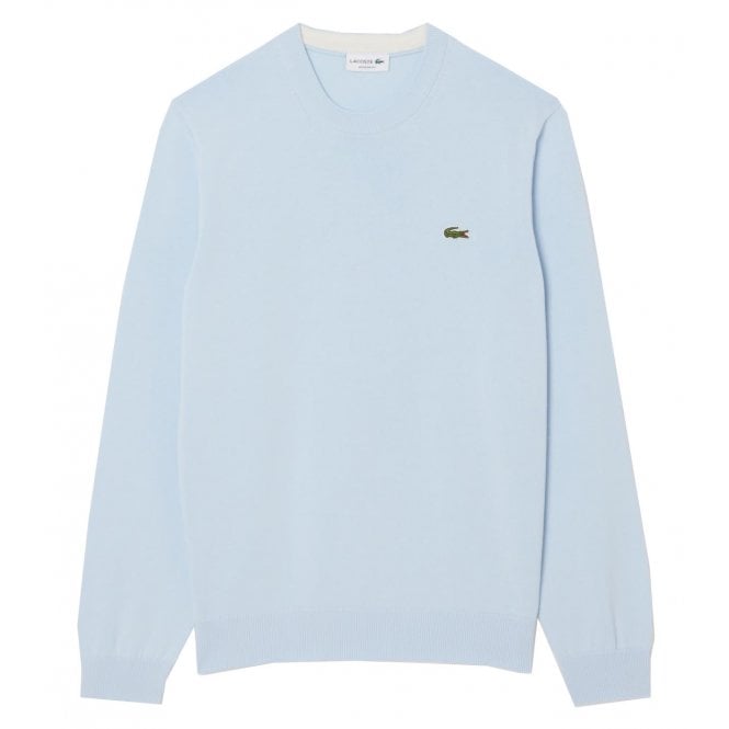 Lacoste Menswear Lacoste Men's Sky Blue Cotton Crew Neck Knit