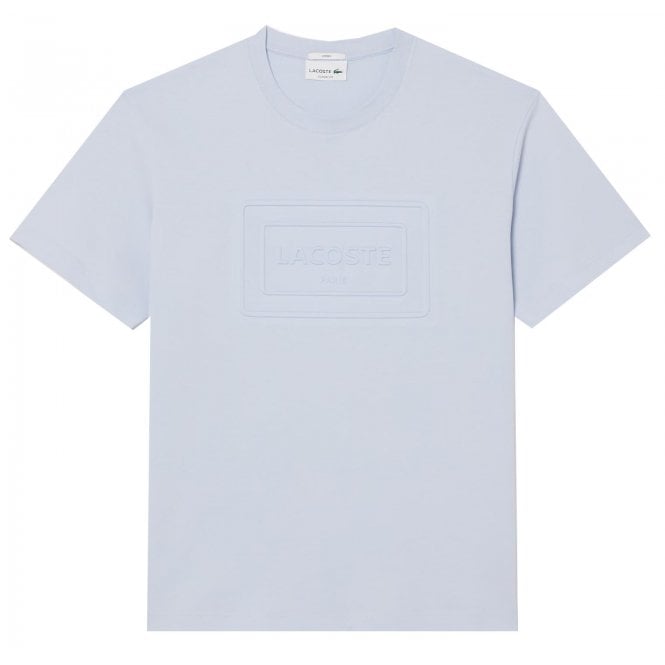 Lacoste Menswear Lacoste Men's Sky Blue Embossed T-shirt