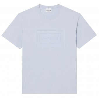 Lacoste Men's Sky Blue Embossed T-shirt