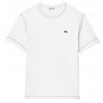 Lacoste Men's White Heavy Pique T-shirt 
