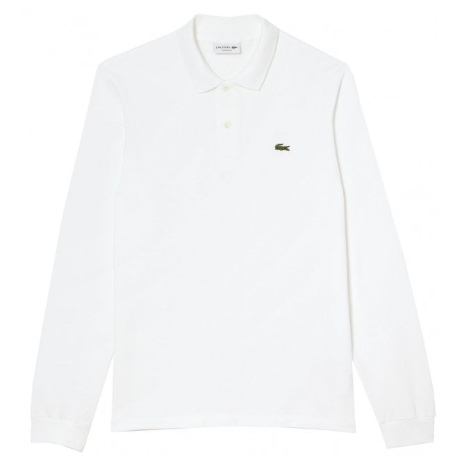 Lacoste Menswear Lacoste Men's White Long Sleeved Polo Shirt