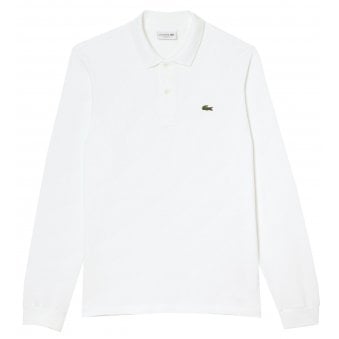 Lacoste Men's White Long Sleeved Polo Shirt