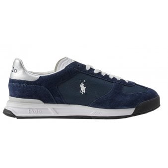 Ralph Lauren Men's Navy Varick Suede Trainers