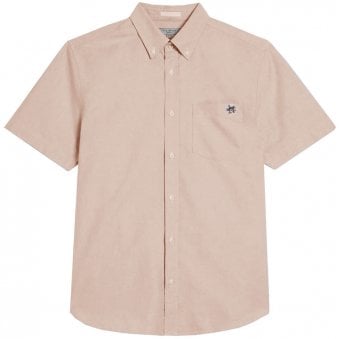 Ted Baker Men's Light Pink Capsho Short Sleeved Oxford Shirt