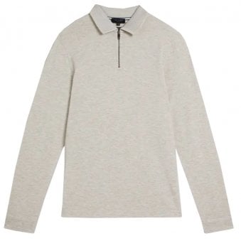 Ted Baker Men's Long Sleeved Natural Karpol Polo Shirt