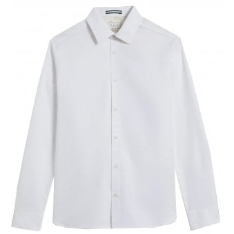 Ted Baker Men's White Solurr Long Sleeved Shirt